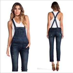 Free People Skinny Denim Overalls Size 26